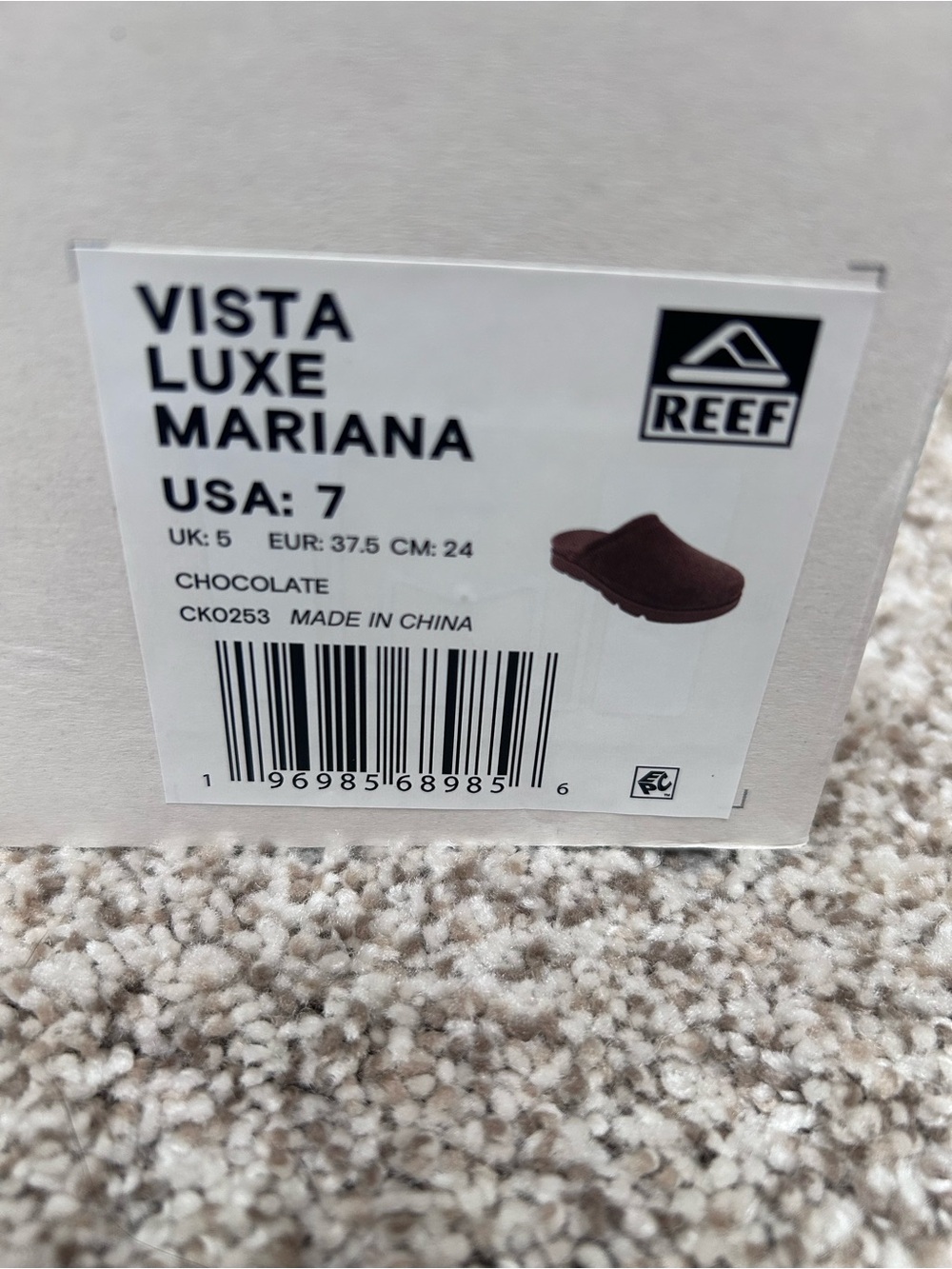 Reef Vista Luxe Mariana Slip-On Clog - Chocolate Brown Suede - Picture 5 of 6
